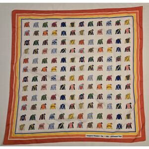 Rare Inaugural Breeders' Cup at Hollywood Park in 1984. Vintage Scarf.
